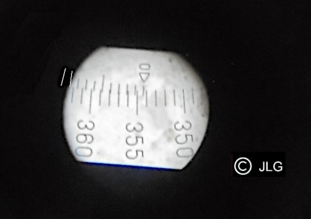 Limbe de mesure d'angle Hz en grades avec vernier au 1/10eme